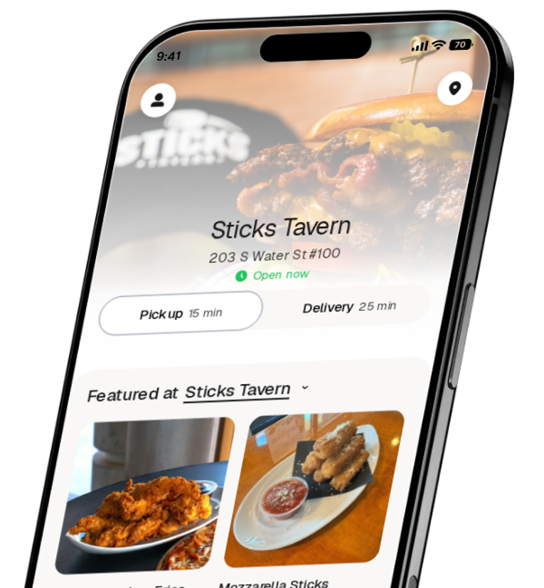 Sticks Tavern app preview