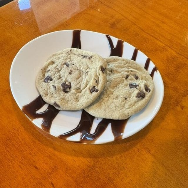 Two Chocolate Chip Cookies.