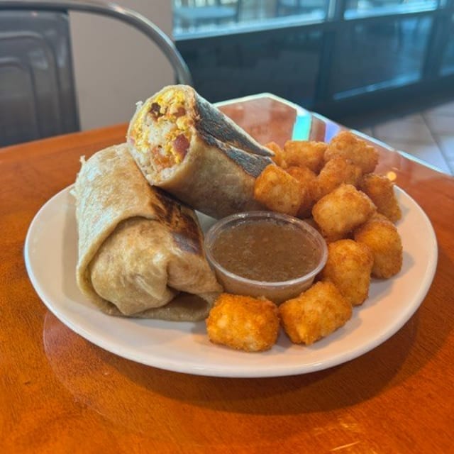 Loaded Breakfast Burrito.