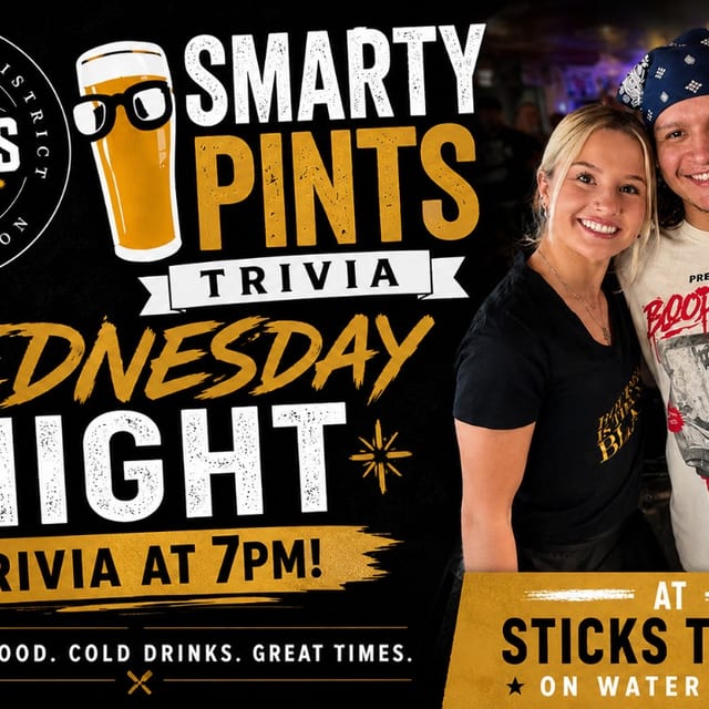 Wednesday Night Smarty Pints Trivia at Sticks Tavern on Water Street