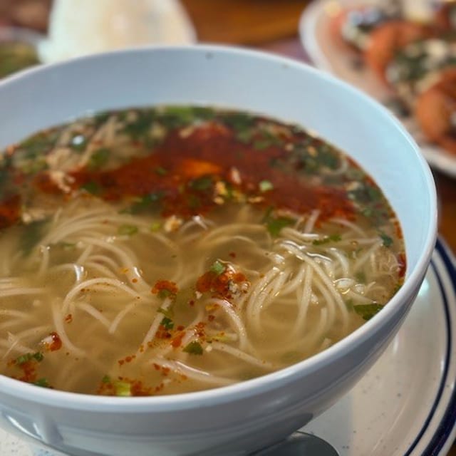 Khao Piak Sen Chicken Noodle Soup.