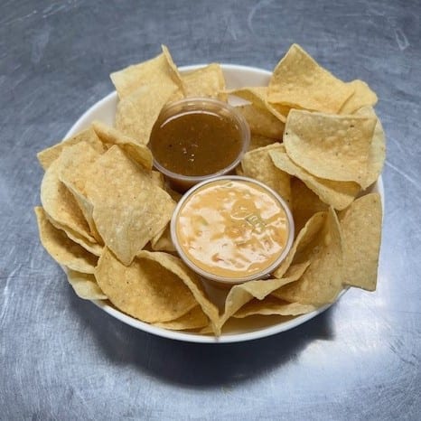 Chips, Queso & Salsa.