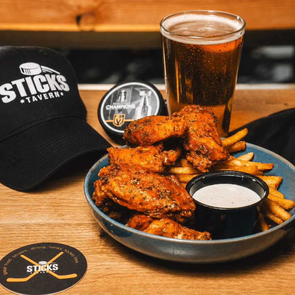 Chicken Wings & Fries.