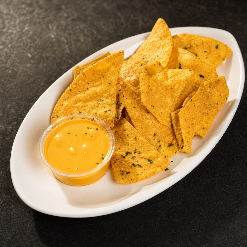 Chips, Queso & Salsa.